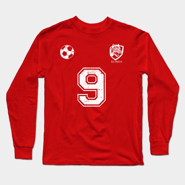 soccer jersey player number 9 Long Sleeve T-Shirt by LND4design